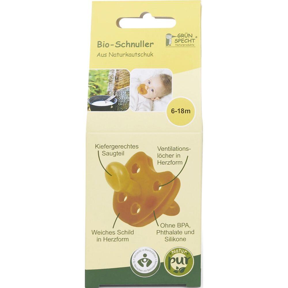 Grünspecht Natur - Grünspecht Bio-Schnuller, Naturkautschuk, 6-18 m