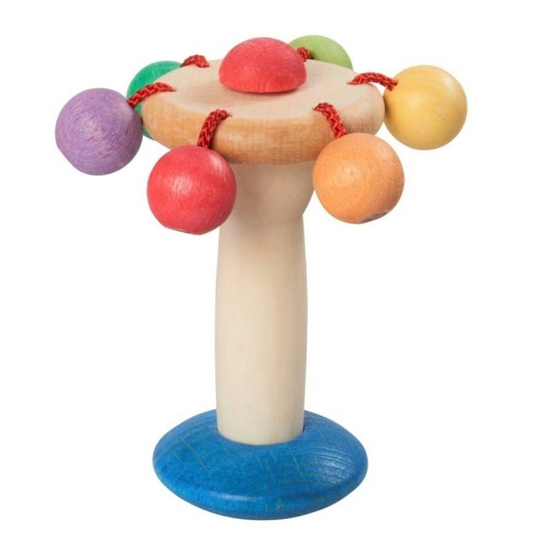 Gutes Holzspielzeug für Babys 3-12 Monaten  pflanzl. gefärbt