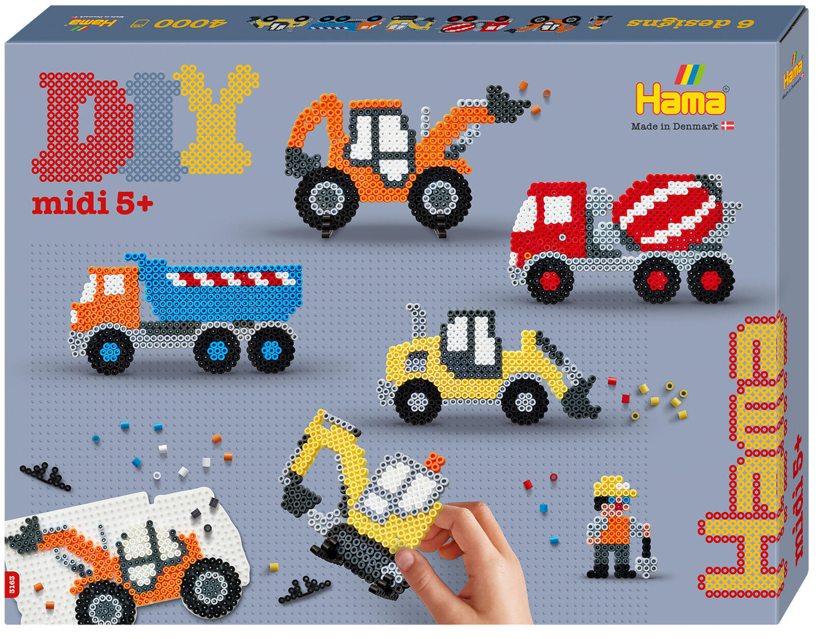 HAMA-Bügelperlen - Bügelperlen Set Baufahrzeuge