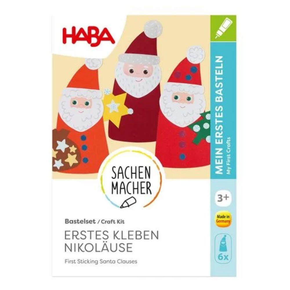 Haba - Bastelset Erstes Kleben Nikoläuse Haba - Bastelset Erstes Kleben Nikoläuse