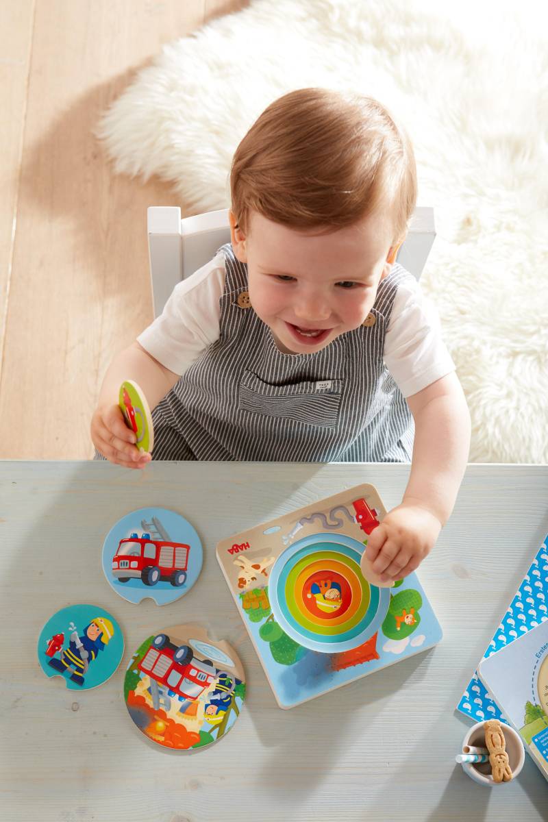 Haba - Holzpuzzle Feuerwehr-Einsatz