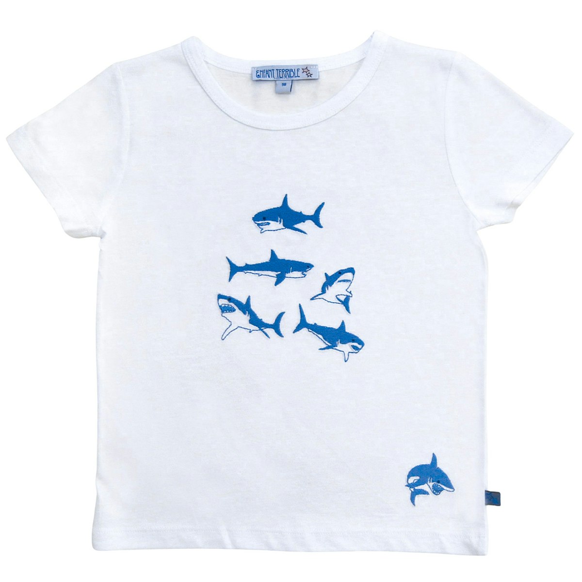 Hai Shirt kurzarm weiß gestickt 110