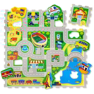 Hakuna Matte Puzzlematte Stadt 120 x 120 cm von Hakuna Matte