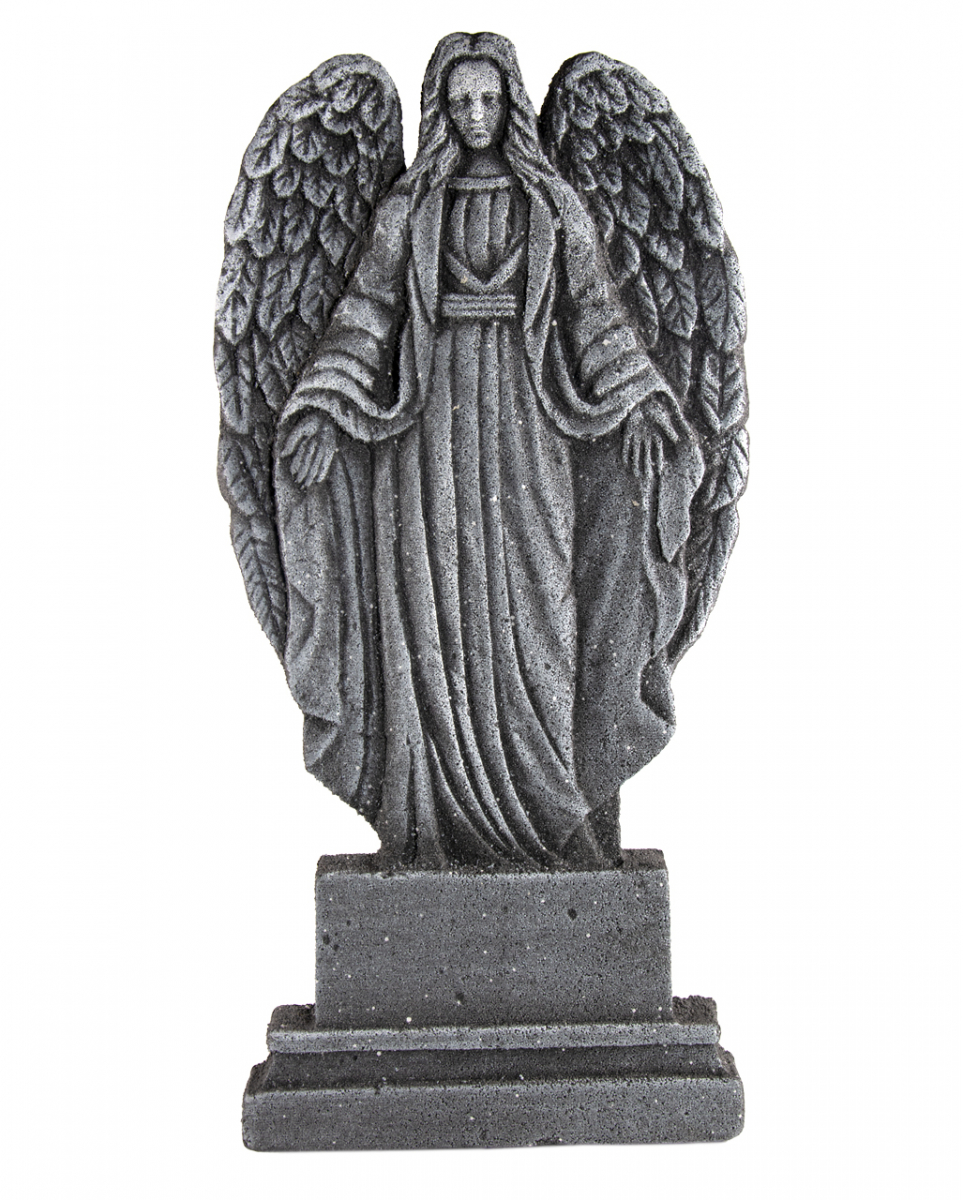 Halloween Grabstein mit verwittertem Todesengel 91cm