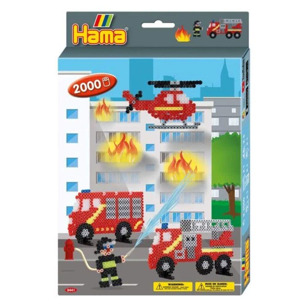 Hama - Bügelperlen Feuerwehr mit Zubehör 2000 Stk