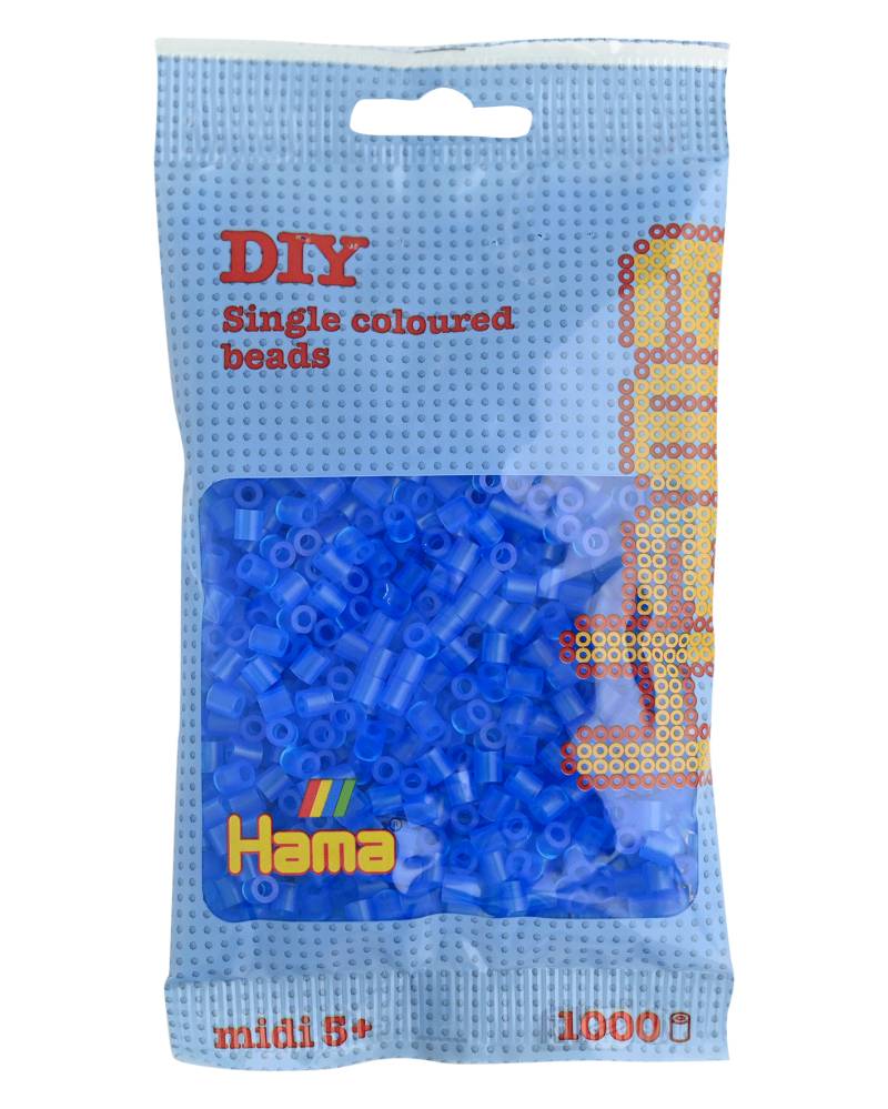 Hama - HAMA Bügelperlen – Transparent - Blau, ca. 1.000 Stück Hama - HAMA Bügelperlen – Transparent - Blau, ca. 1.000 Stück