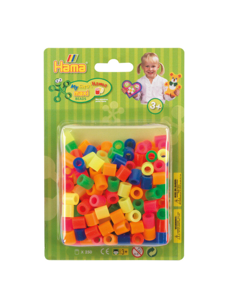 Hama - Hama – Blister mit Maxi-Perlen Neonmix (Art. 8522)