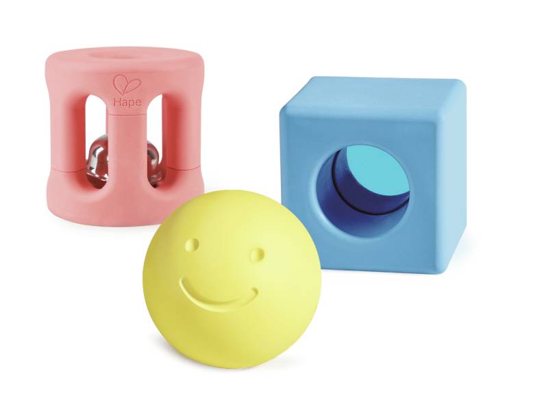 Hape - Rassel Trio / pastell / 3er Set