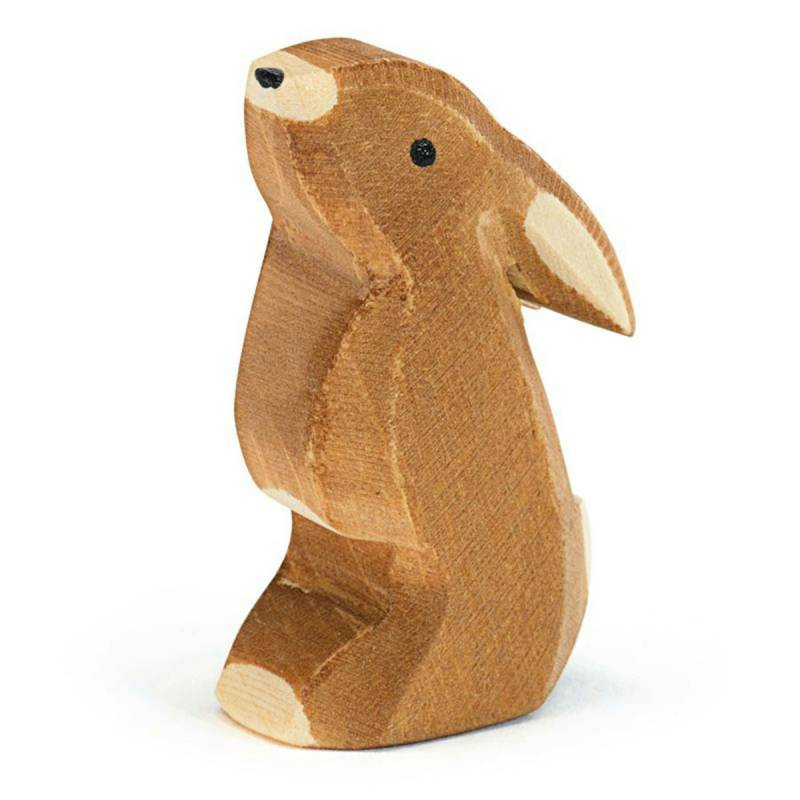 Hase Ohr tief Holzfigur 5 cm hoch