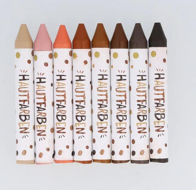 Hautfarben - Wachsmalstifte 8 Stck. hautfarben