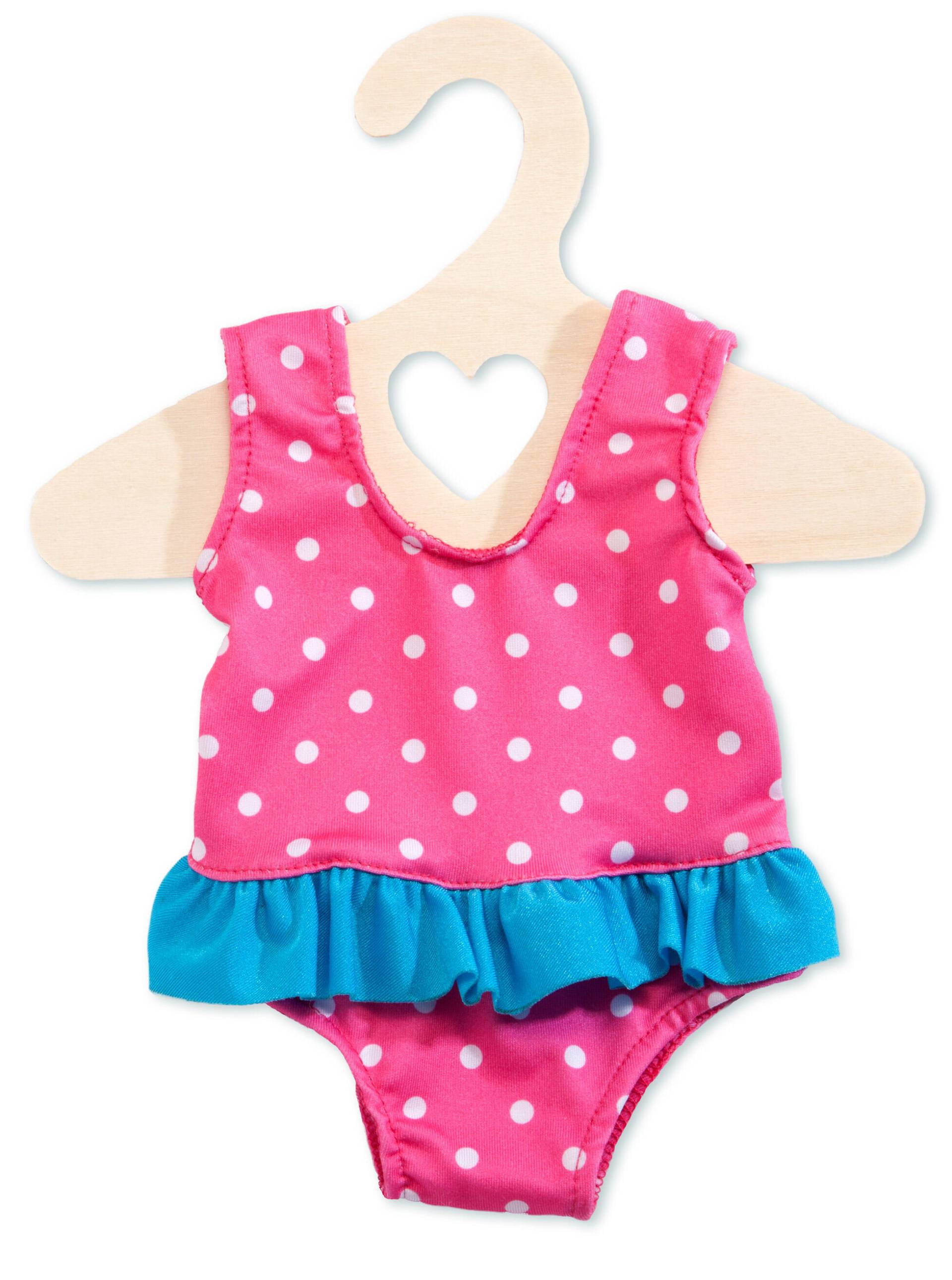 Heless - Heless Puppen-Badeanzug – Pink mit Punkten, Gr. 28–35 cm