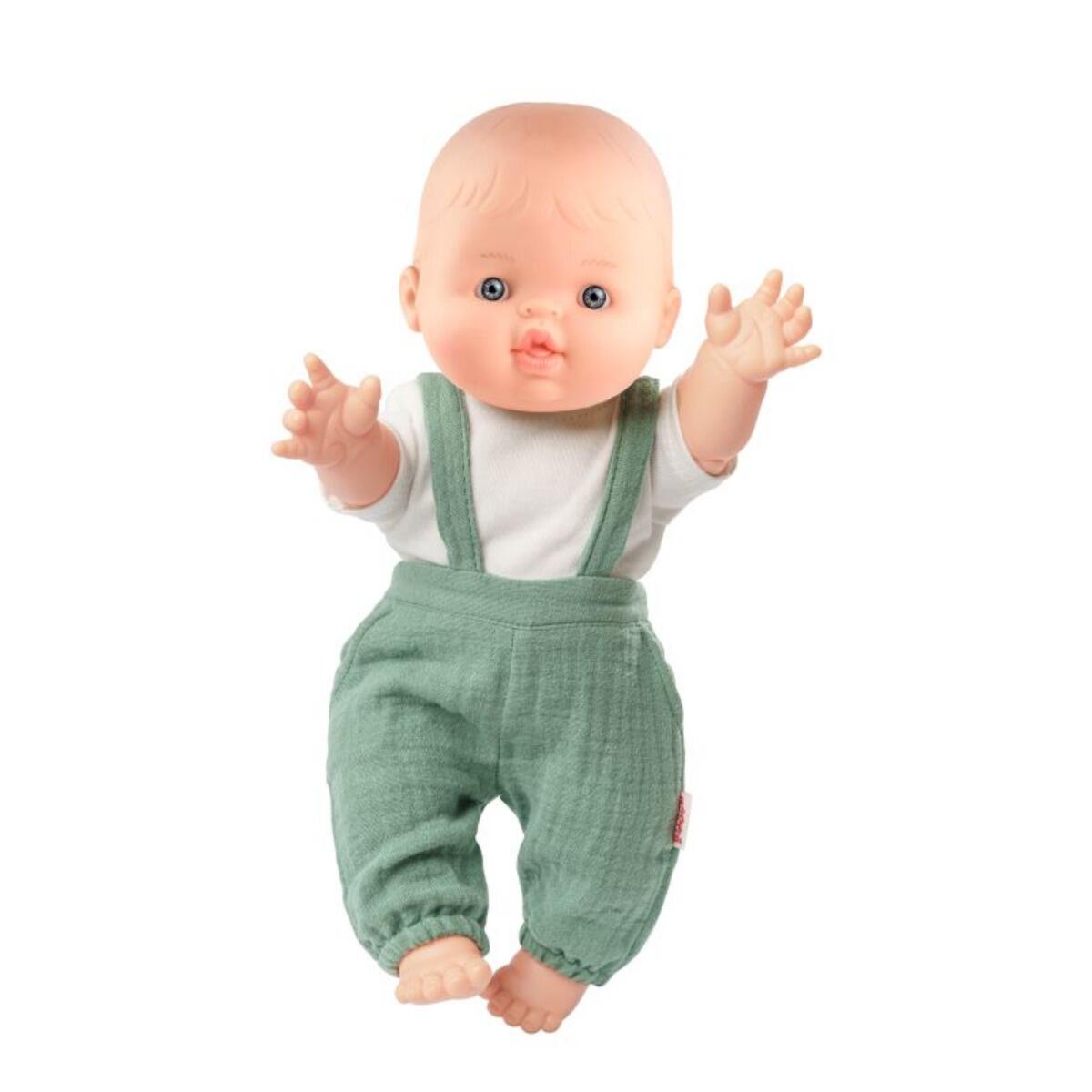 Heless - Puppe Junge 34cm mit Latzhose, mint Bio-Baumwolle Heless - Puppe Junge 34cm mit Latzhose, mint Bio-Baumwolle
