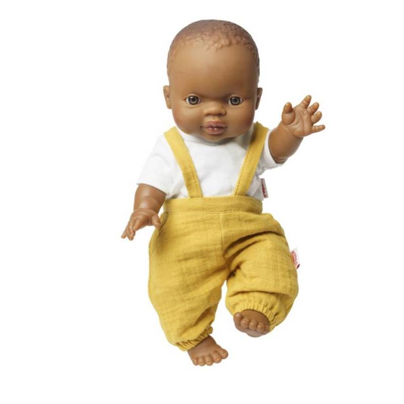 Heless - Puppen-Junge 34cm mit Latzhose aus Bio-Baumwolle