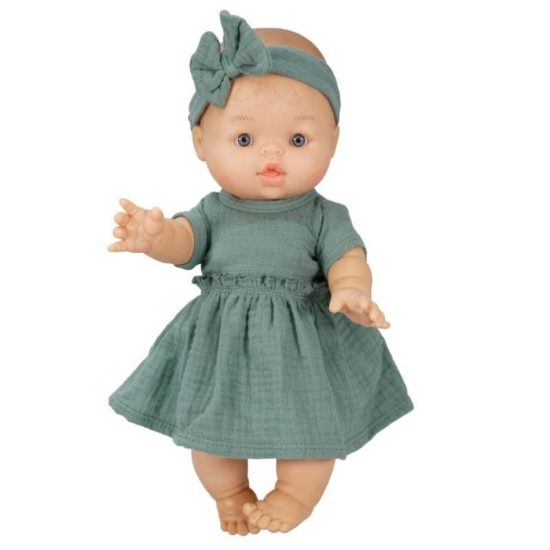 Heless - Puppen-Mädchen 34 cm mit Kleid aus Bio-Baumwolle,