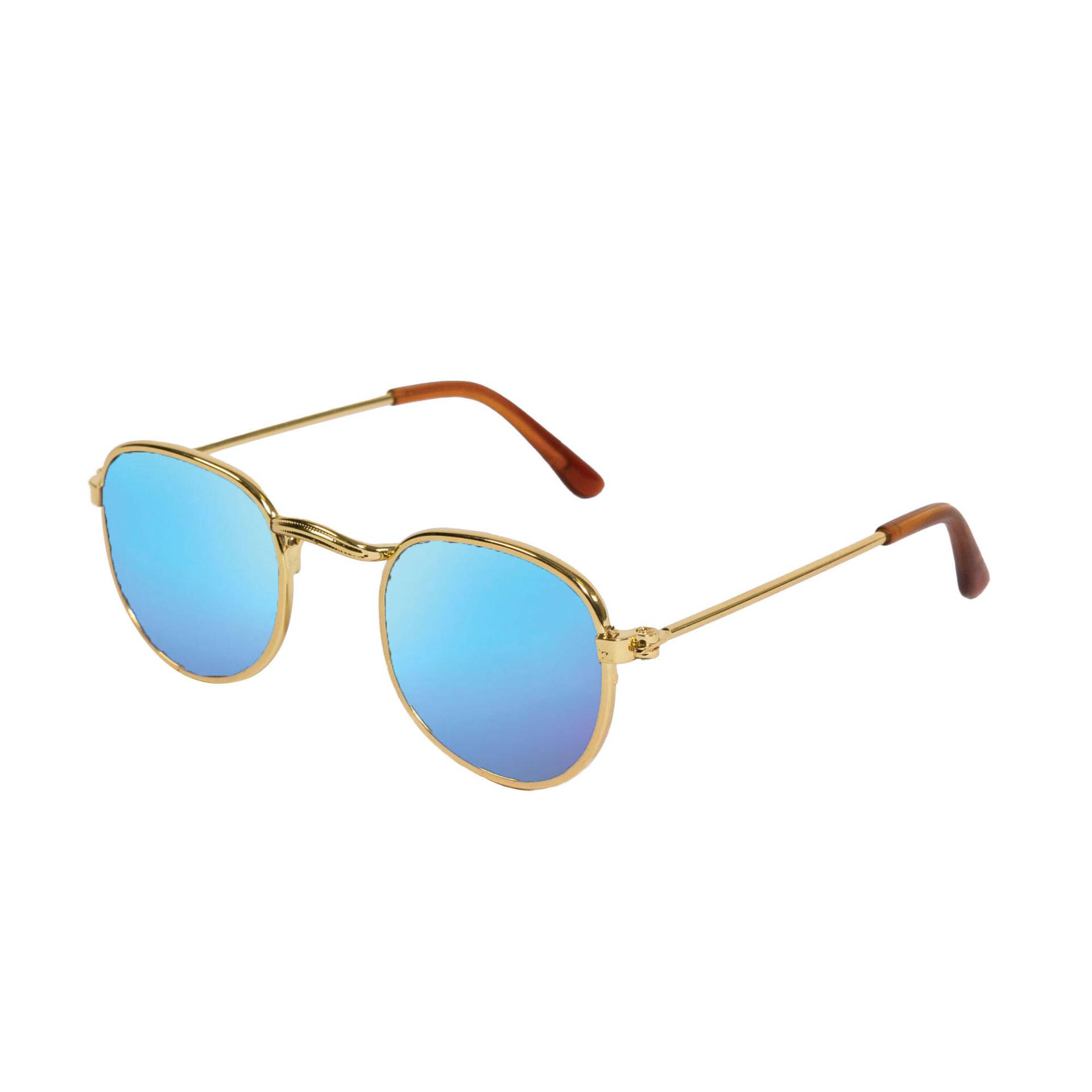 Heless - Puppen-Sonnenbrille, gold, blau verspiegelt