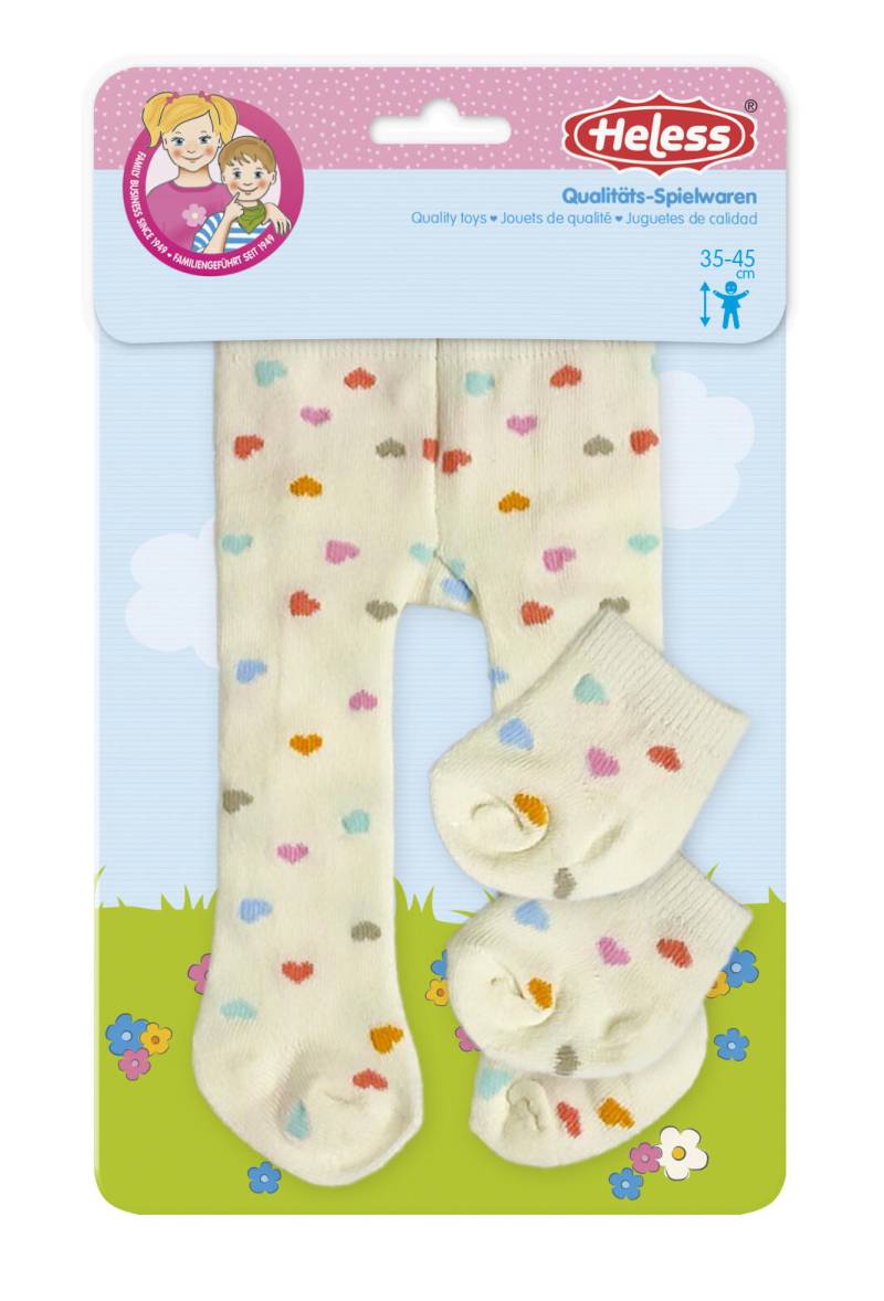 Heless - Puppen-Strumpfhose mit Söckchen ´´Herz-Konfetti´´, Gr. 28-35 cm Heless - Puppen-Strumpfhose mit Söckchen ´´Herz-Konfetti´´, Gr. 28-35 cm