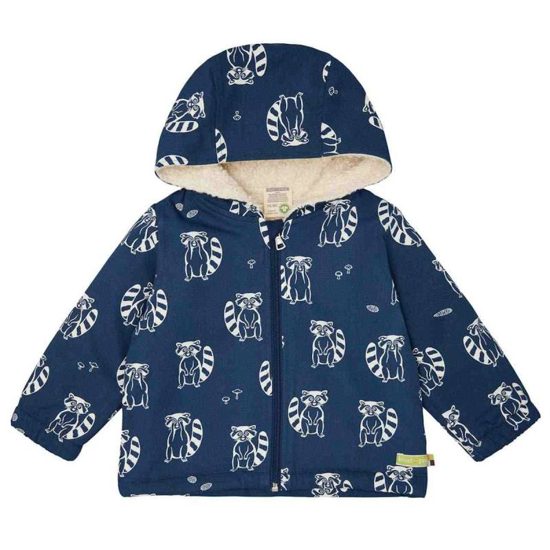 Herbstjacke Plüsch gefüttert Waschbär marine 110/116 Herbstjacke Plüsch gefüttert Waschbär marine 110/116