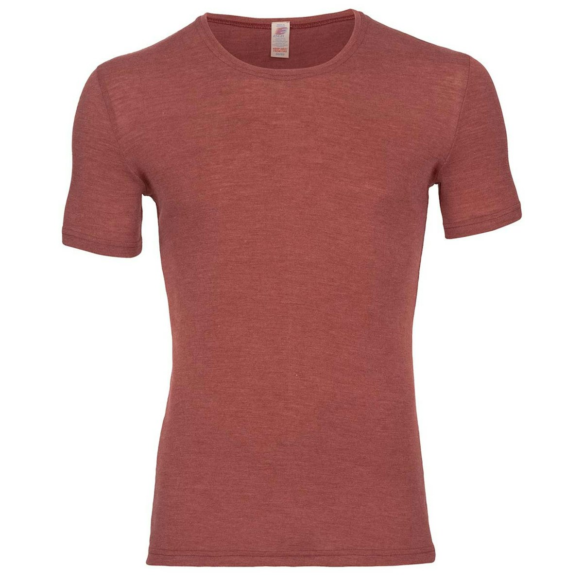 Herren Wolle Seide kurzarm Shirt kupfer-braun 54/56