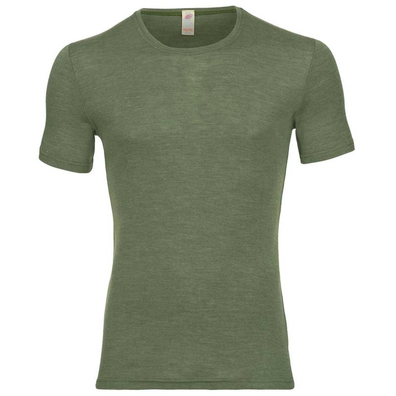 Herren Wolle Seide kurzarm Shirt oliv-grün 50/52 Herren Wolle Seide kurzarm Shirt oliv-grün 50/52