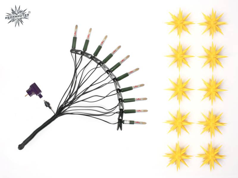 Herrnhuter Sterne - Herrnhuter Lichterkette A1sa gelb LED Herrnhuter Sterne - Herrnhuter Lichterkette A1sa gelb LED