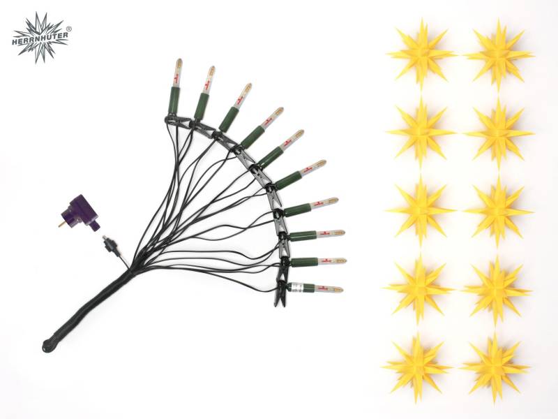 Herrnhuter Sterne - Herrnhuter Sternenkette A1sa gelb LED
