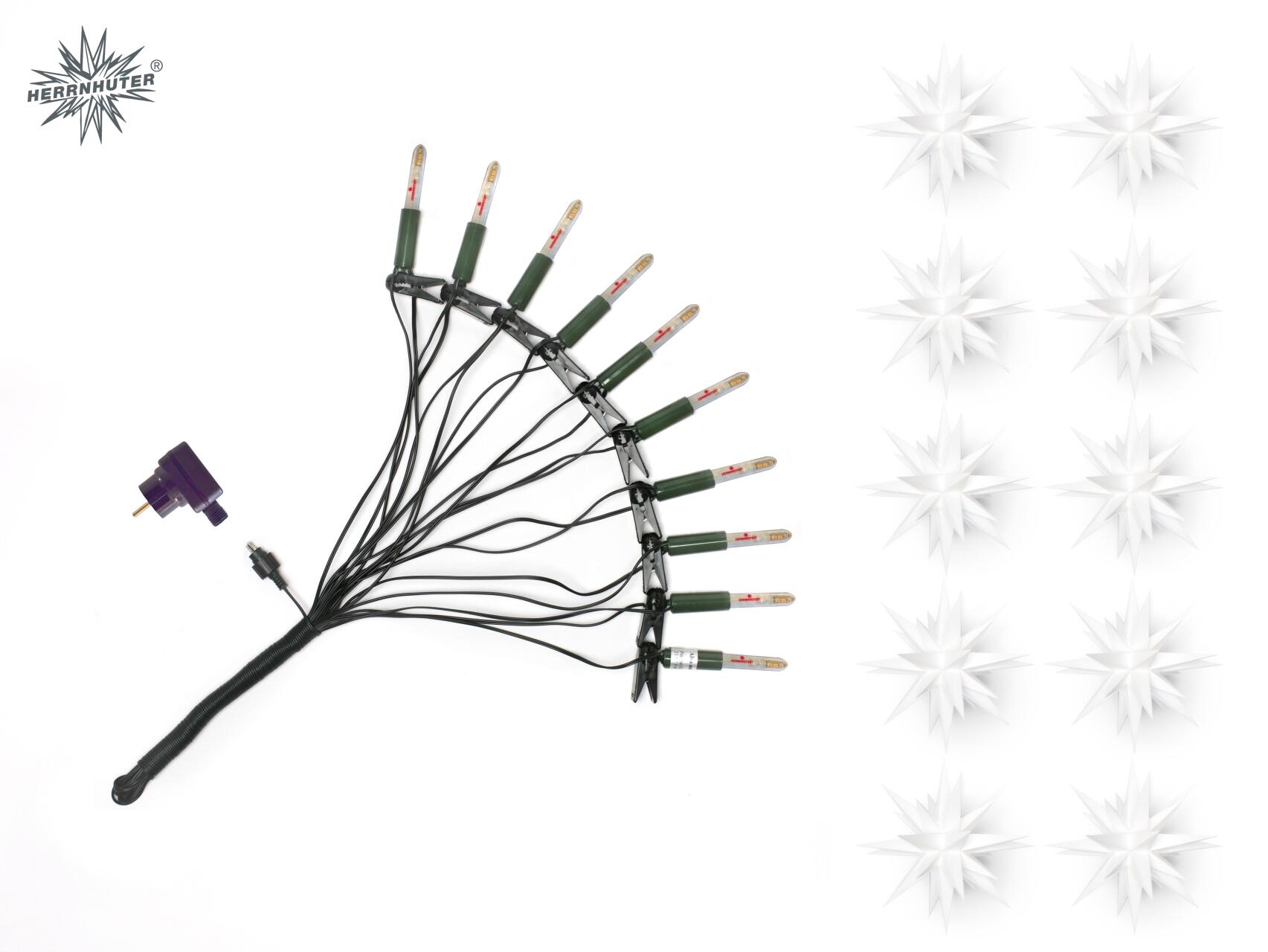 Herrnhuter Sterne - Herrnhuter Sternenkette A1sa weiß LED