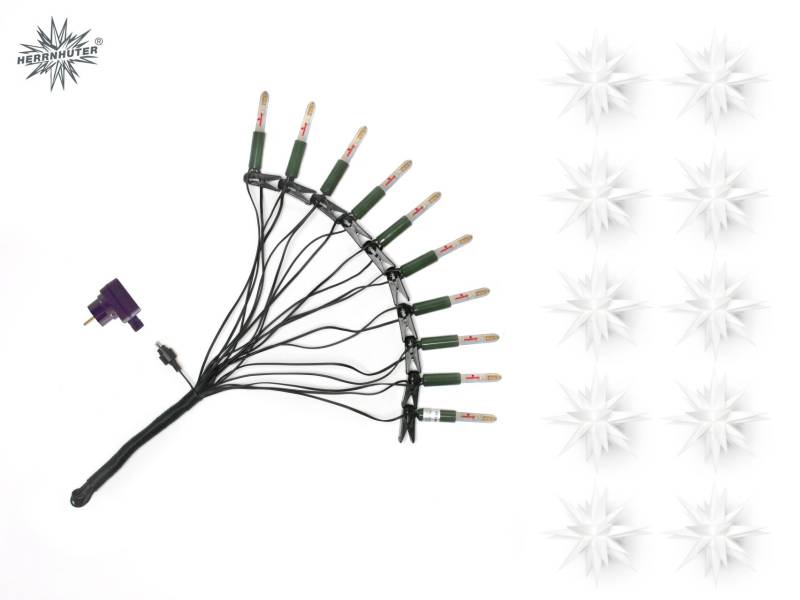 Herrnhuter Sterne - Herrnhuter Sternenkette A1sa weiß LED