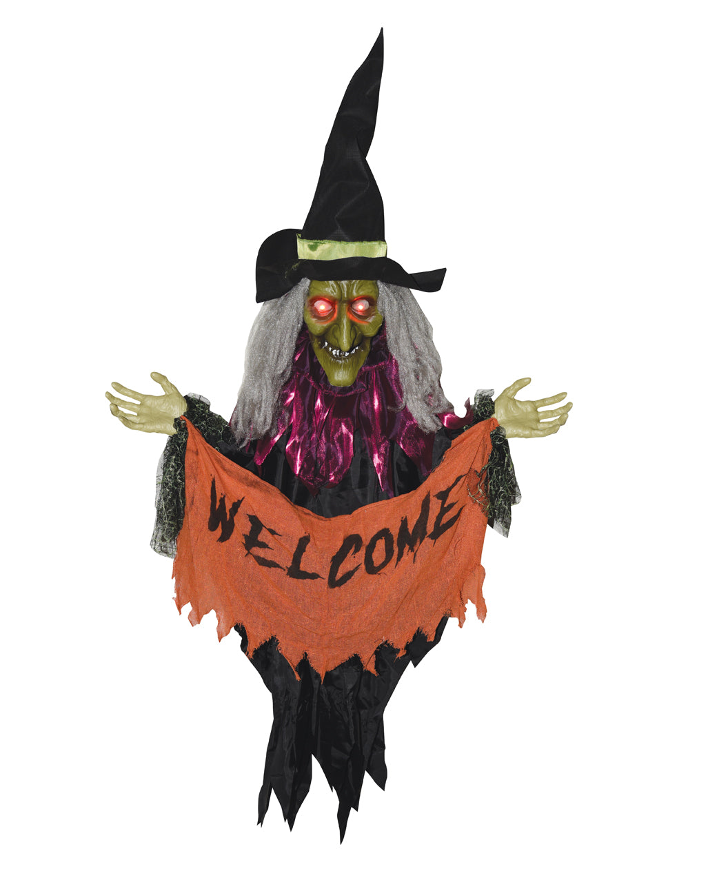 Hexen Figur mit Bewegung als Türdekoration 135cm