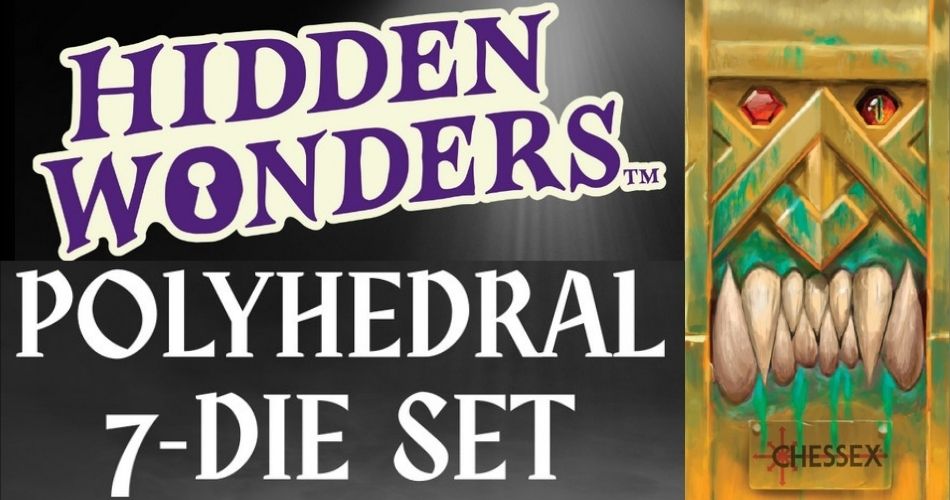 Hidden Wonders 7-Die Polyhedral Dice Set Würfel Dices