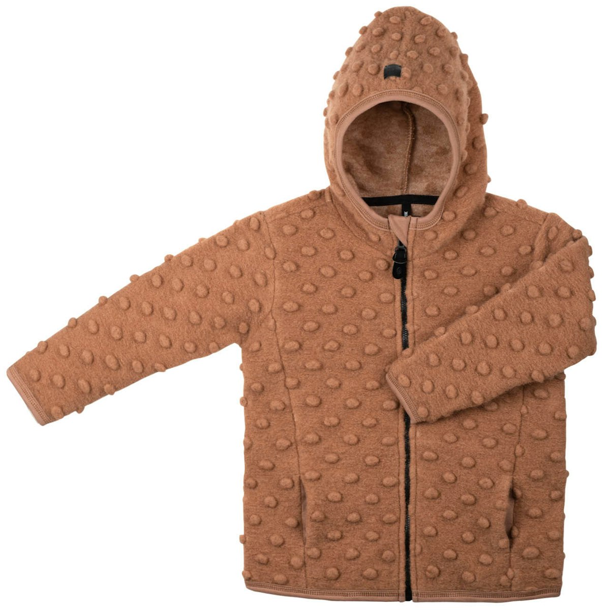 Hochwertige Schurwolle Jacke Übergangszeit mokka-braun 122/128