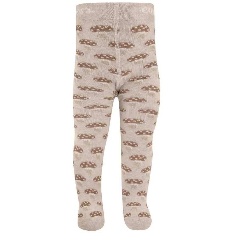 Hochwertige Strumpfhose Pilze dunkelbeige 68