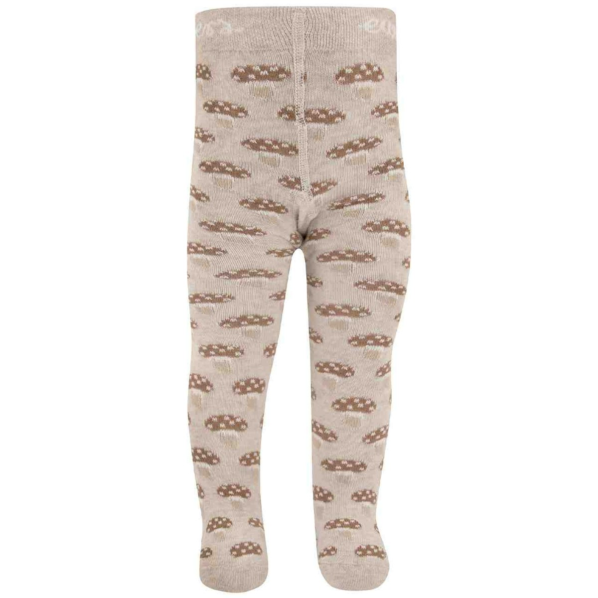 Hochwertige Strumpfhose Pilze dunkelbeige 74