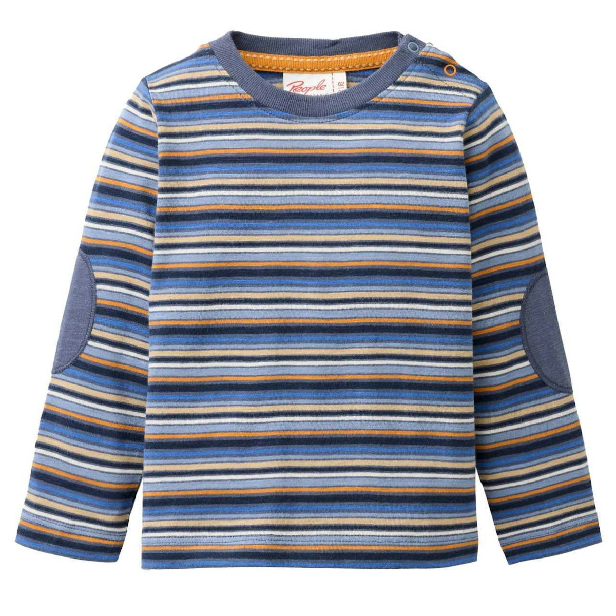 Hochwertiges Langarmshirt bunte Ringel 86/92