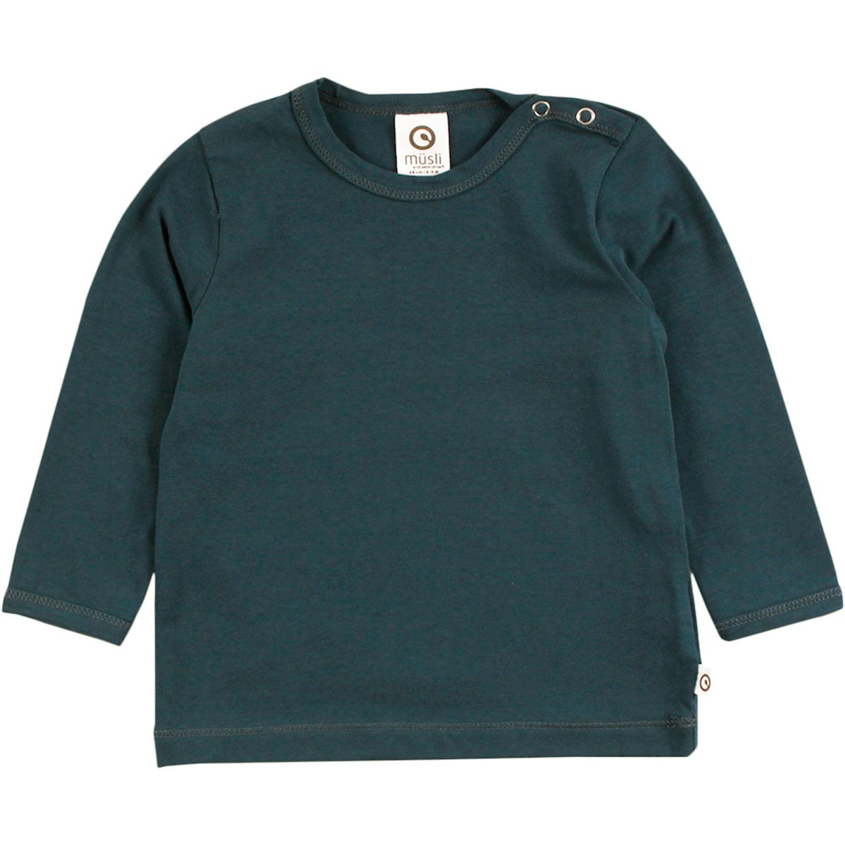 Hochwertiges Langarmshirt uni navy 74