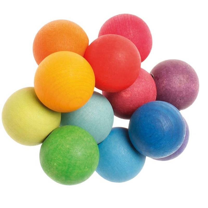 Holz Babyspielzeug Kugelgreifling bunt Holz Babyspielzeug Kugelgreifling bunt