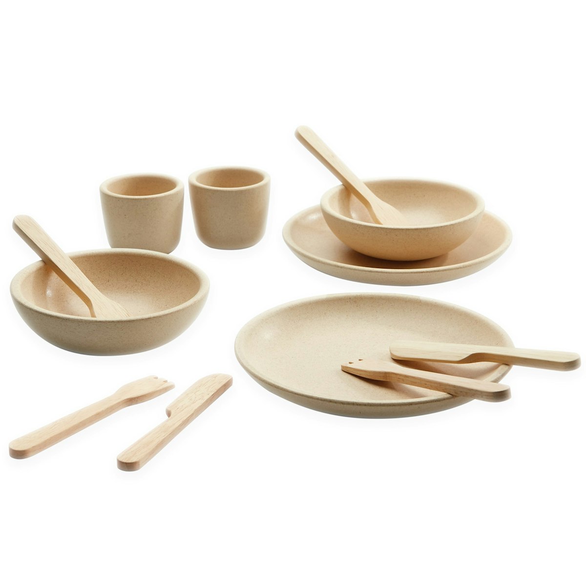 Holz Geschirrset für die Spielküche, 12 Teile