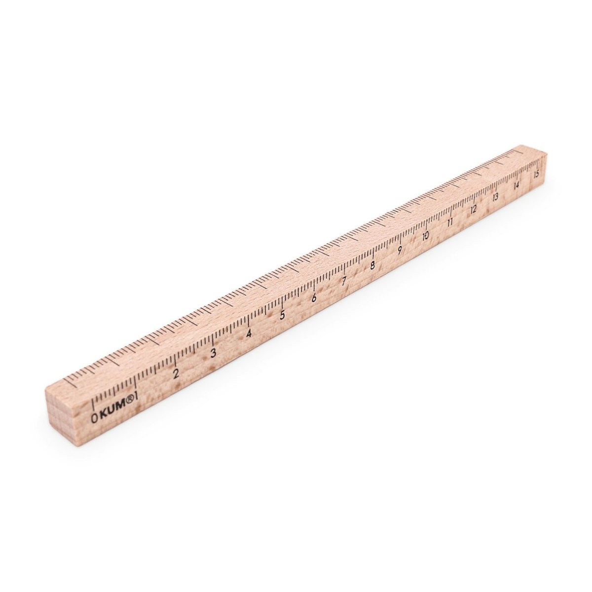 Holz-Lineal 15 cm Quadratlineal