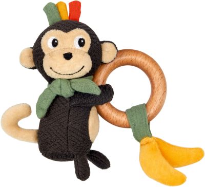 Holz-Ringrassel Affe - Little Wonder Holz-Ringrassel Affe - Little Wonder