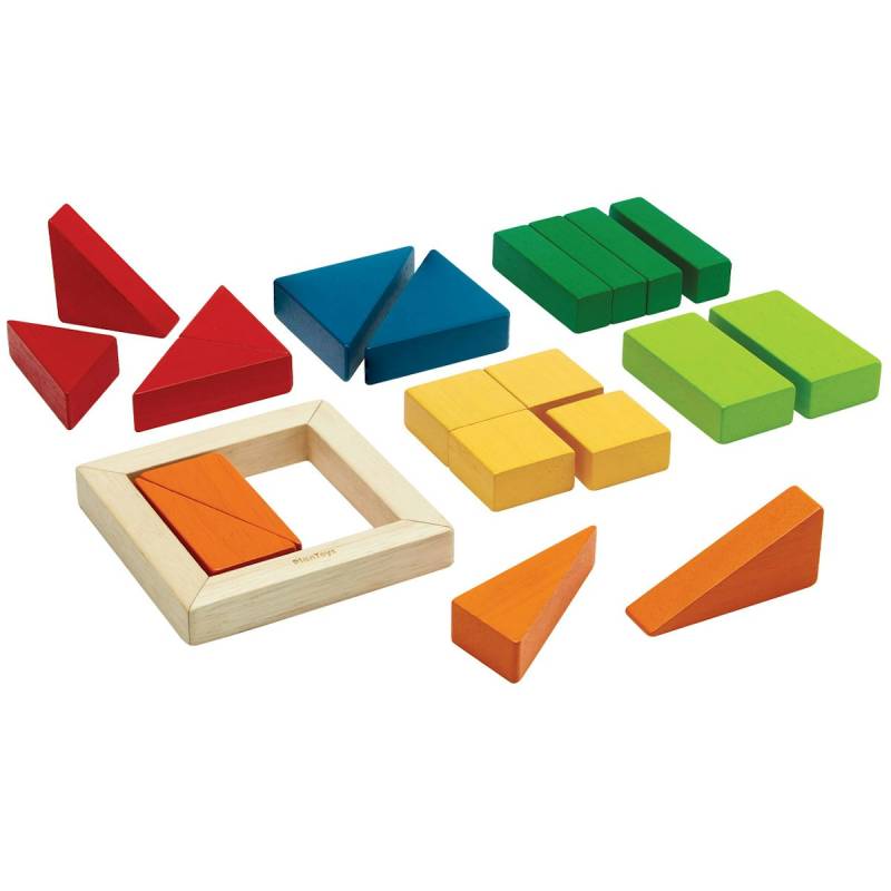 Holzbausteine für geometrische Figuren