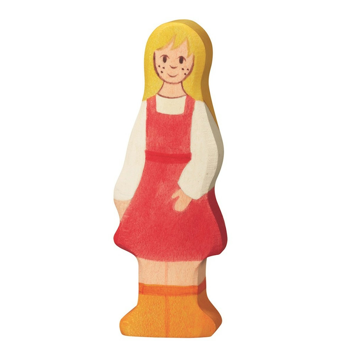Holzfigur Bäuerin`s Tochter - auf dem Bauernhof