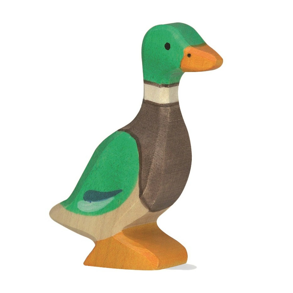 Holzfigur Ente Erpel - auf dem Bauernhof
