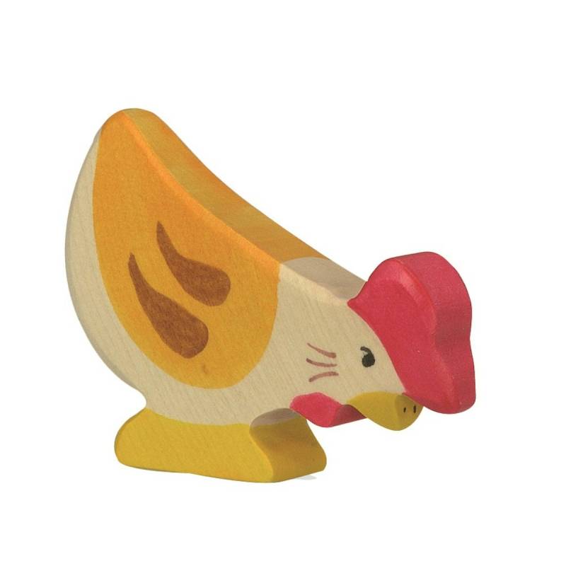 Holzfigur Huhn - auf dem Bauernhof