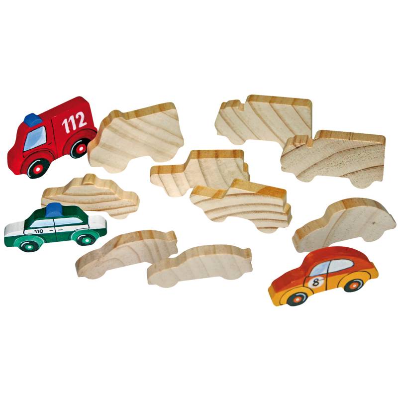 Holzfiguren Fahrzeuge 12er Set Holzfiguren Fahrzeuge 12er Set