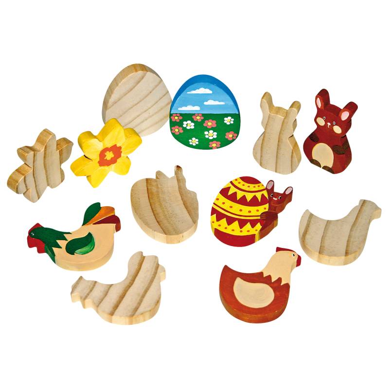 Holzfiguren Ostern 12er Set Holzfiguren Ostern 12er Set