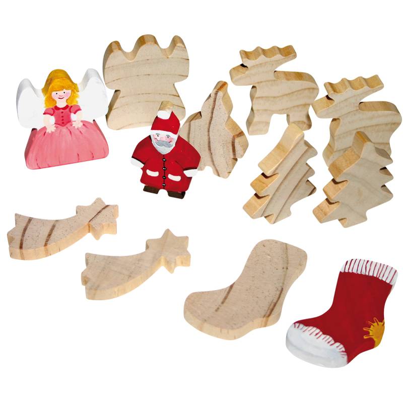 Holzfiguren Weihnachten 12er Set Holzfiguren Weihnachten 12er Set