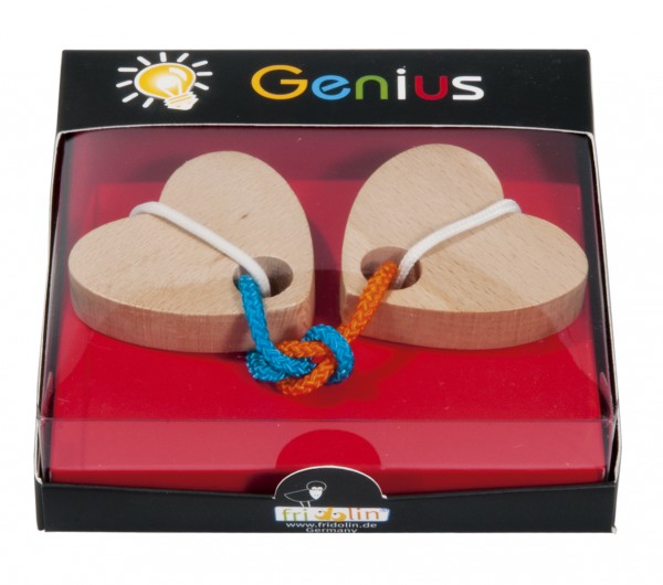 Holzpuzzle Genius "Zwei Herzen"