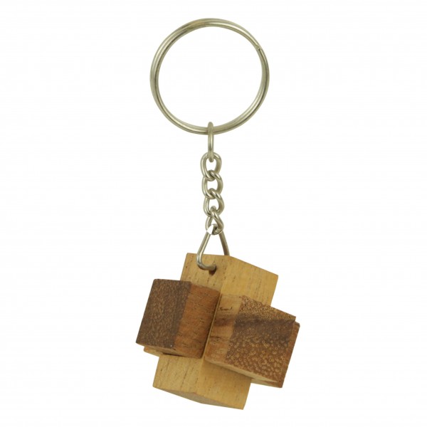 Holzpuzzle Schlüsselanhänger Mini Brick Puzzle