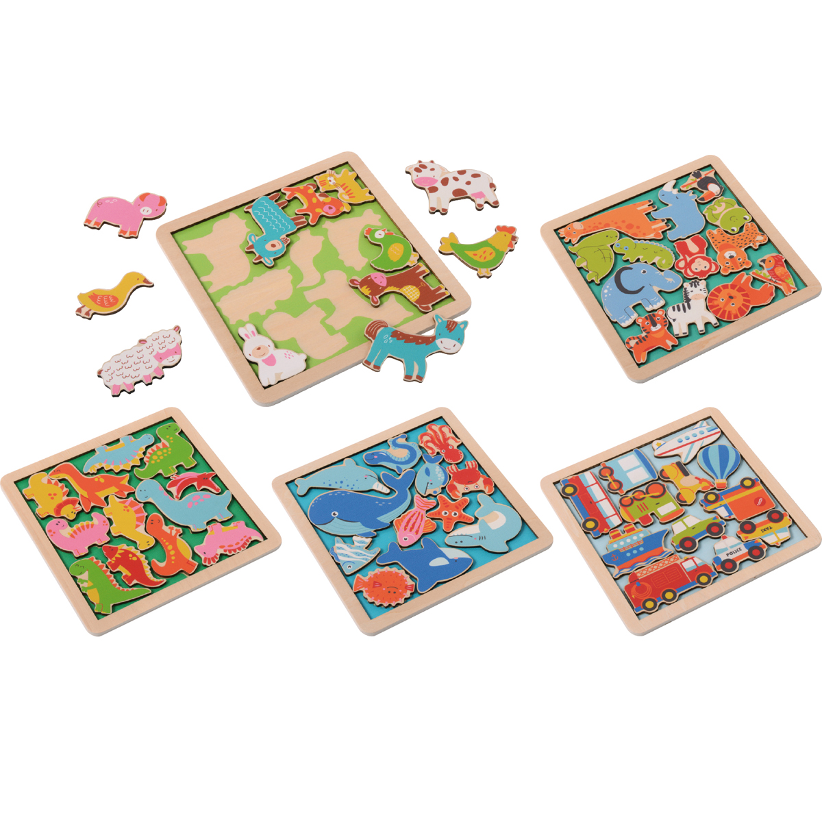 Holzpuzzles 5er Set Holzpuzzles 5er Set