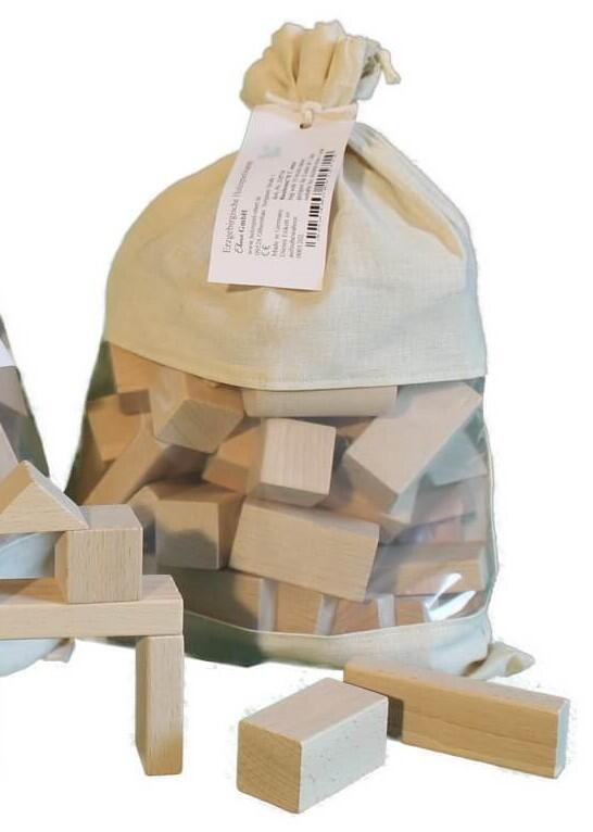 Holzspielwaren Ebert - Bausteine natur 70 Teile