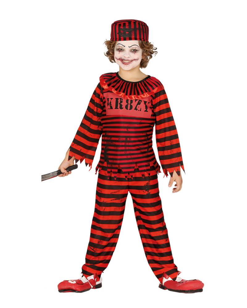 Horror Sträflings Clown Kinderkostüm Horror Sträflings Clown Kinderkostüm